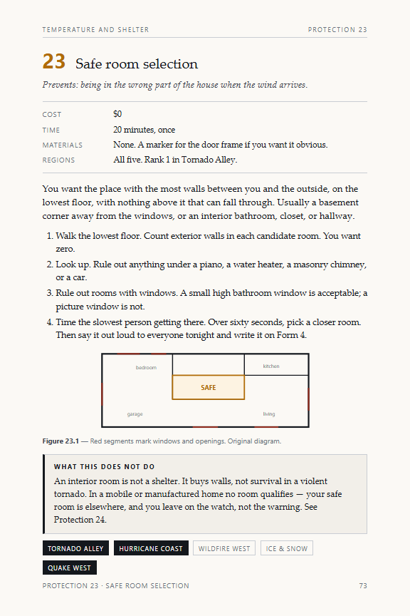 A protection page from the manual